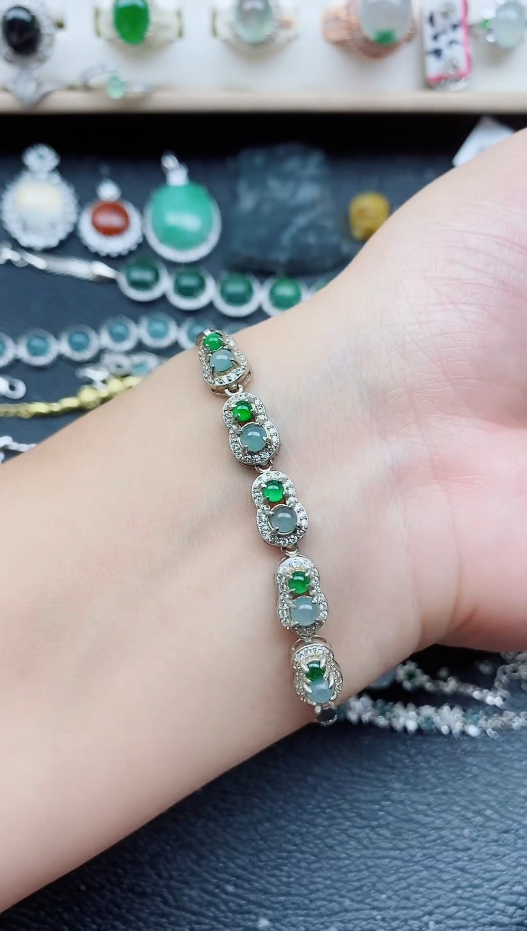 【闪购商品】翡翠戒指银S925镶嵌11111