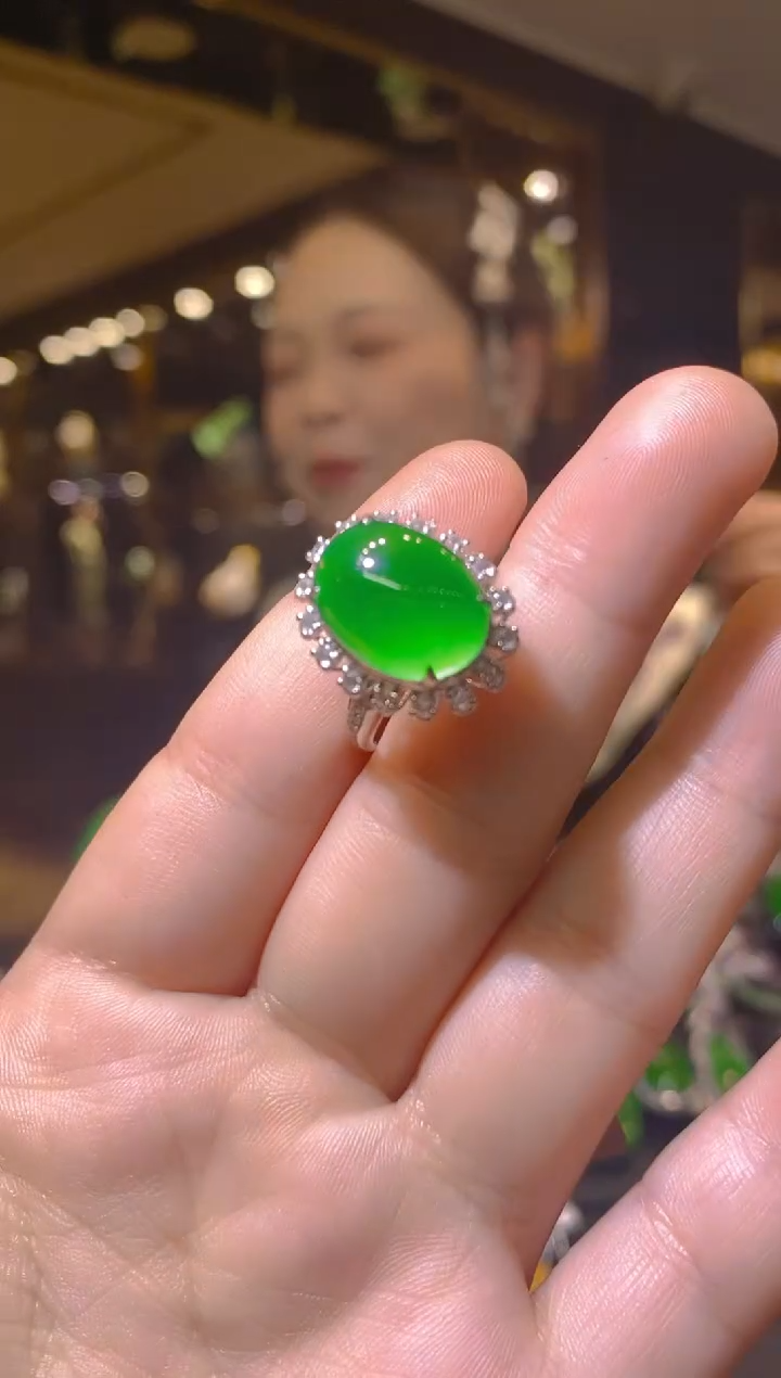 【闪购商品】翡翠戒指18K金镶嵌006（多样性发货）