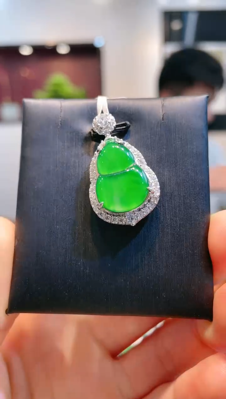 【闪购商品】翡翠颈饰未镶嵌A121天然A货翡翠吊坠（不含链）