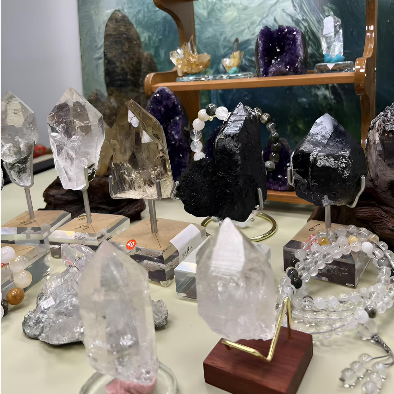 【临川专属】喜马拉雅水晶矿标摆件多样性拍下发其一