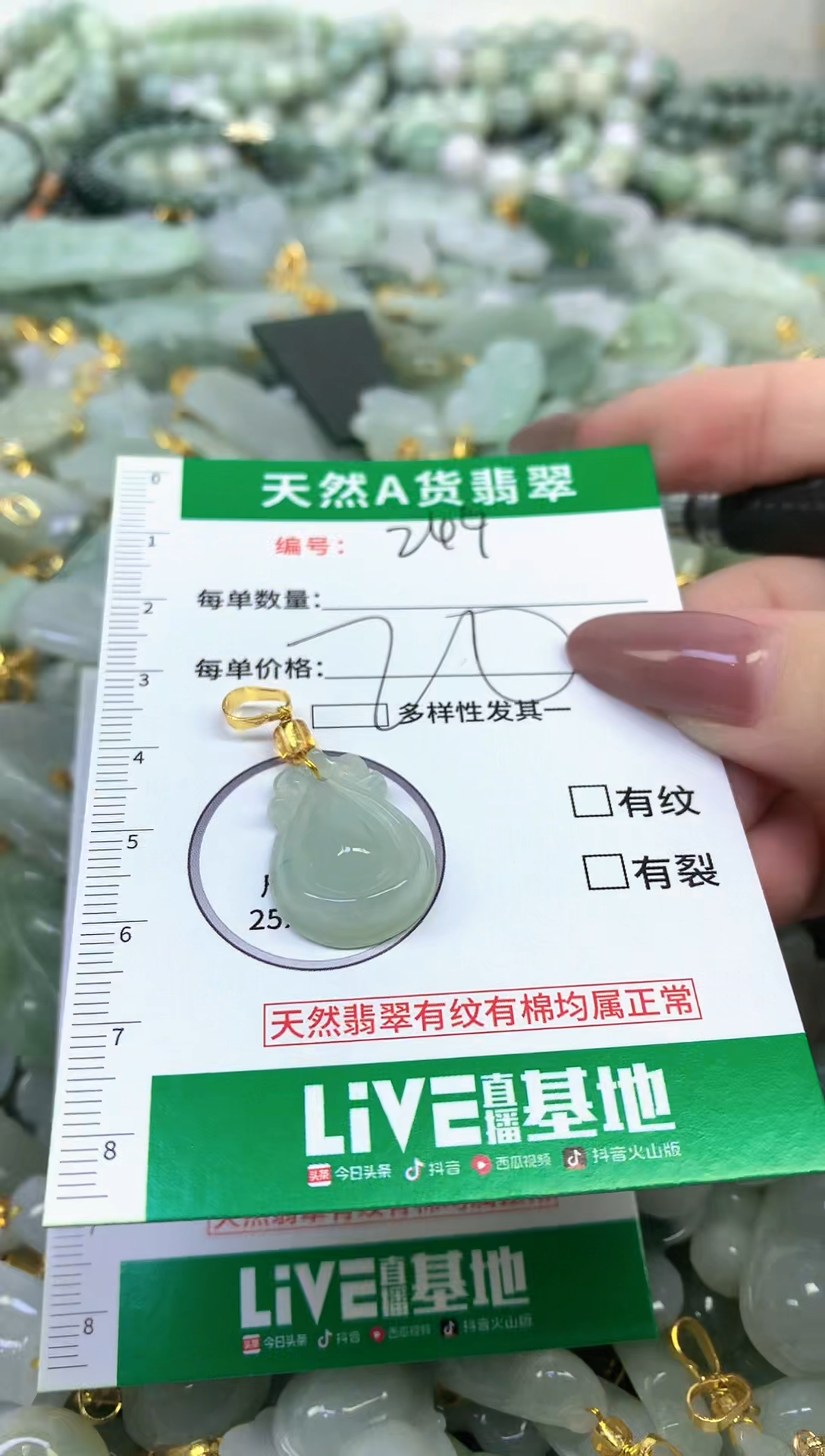 颈饰未镶嵌翡翠纯天然缅甸A货翡翠