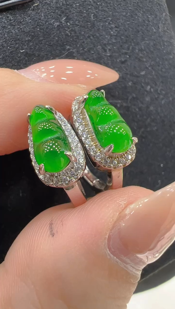 银S925镶嵌翡翠耳饰多样性团购发一件