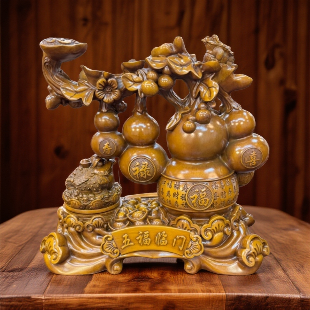 五福临门BX葫芦摆件客厅玄关办公室乔迁开业送礼高档装饰