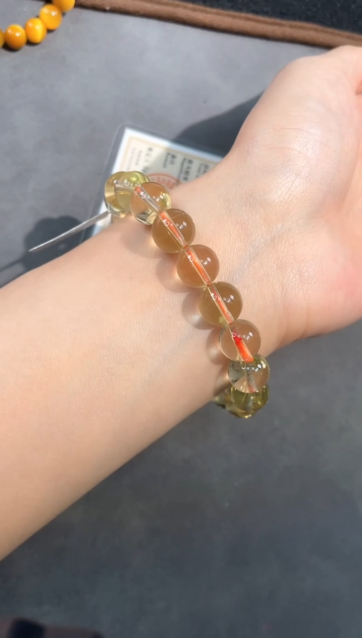 【闪购商品】黄晶手链未镶嵌102号黄水单圈10mm