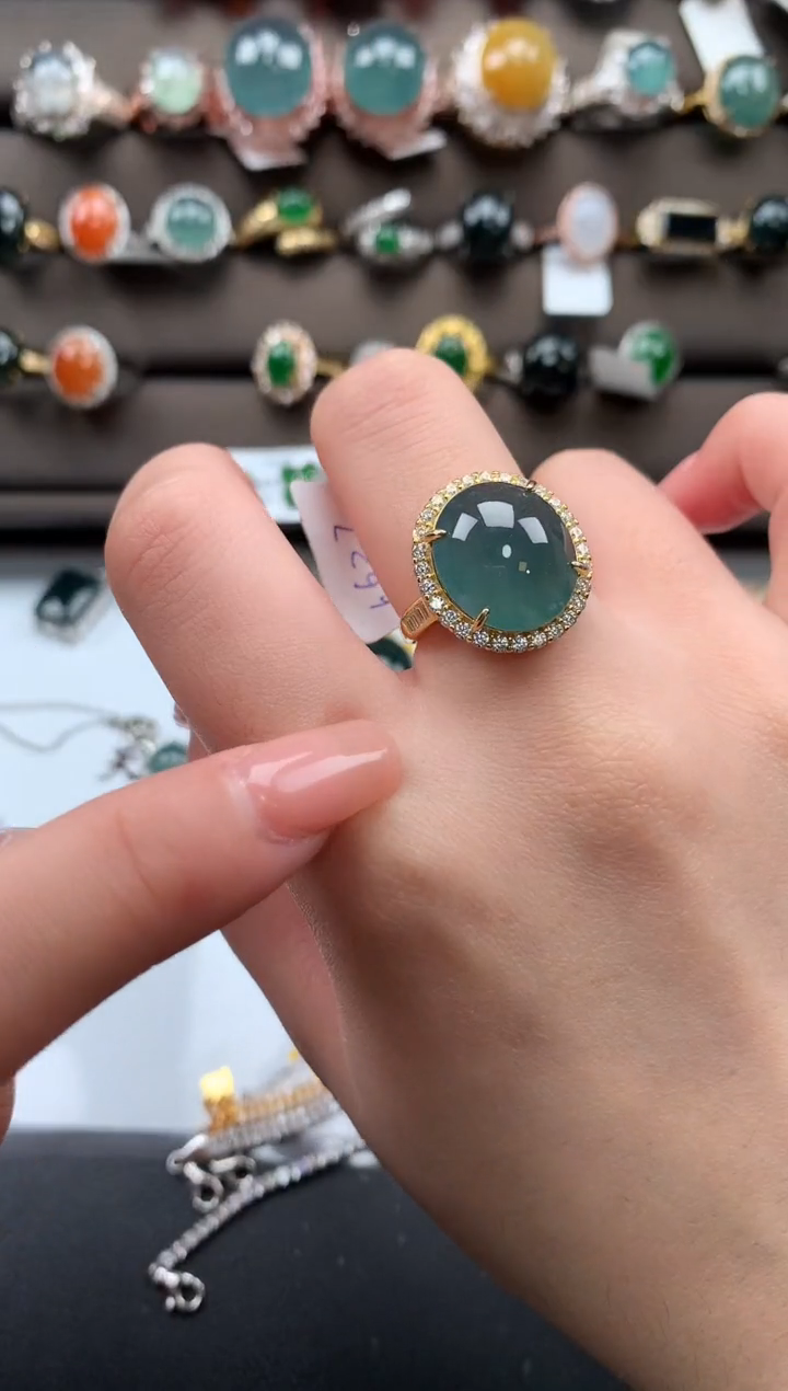 【闪购商品】翡翠戒指银S925镶嵌51241