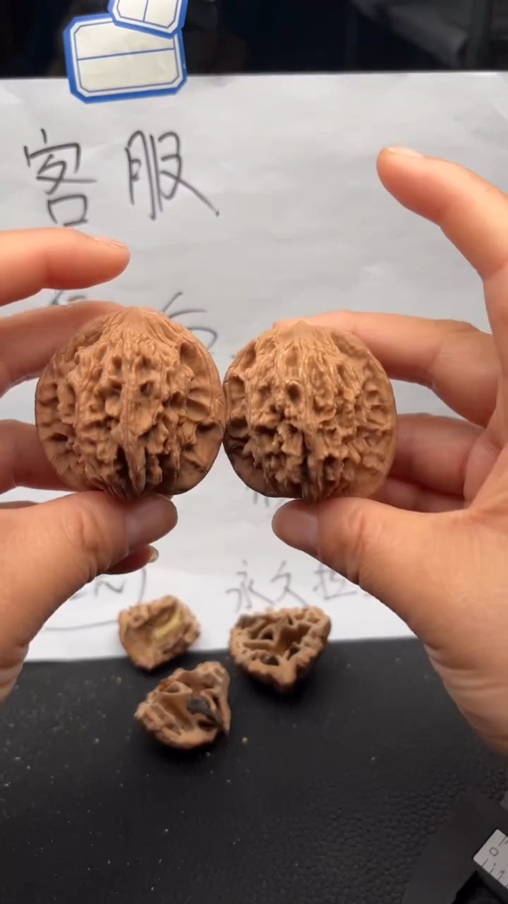 把件文玩核桃345虎头