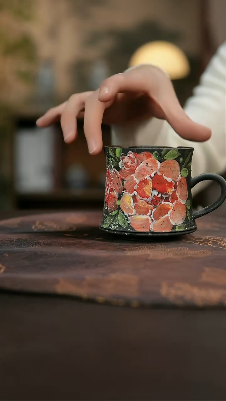 景德镇陶瓷杯碗柴烧多人