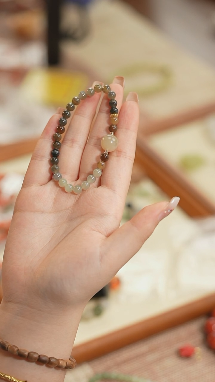 手链未镶嵌和田玉楼兰三色 和田玉手串（多样性发货）