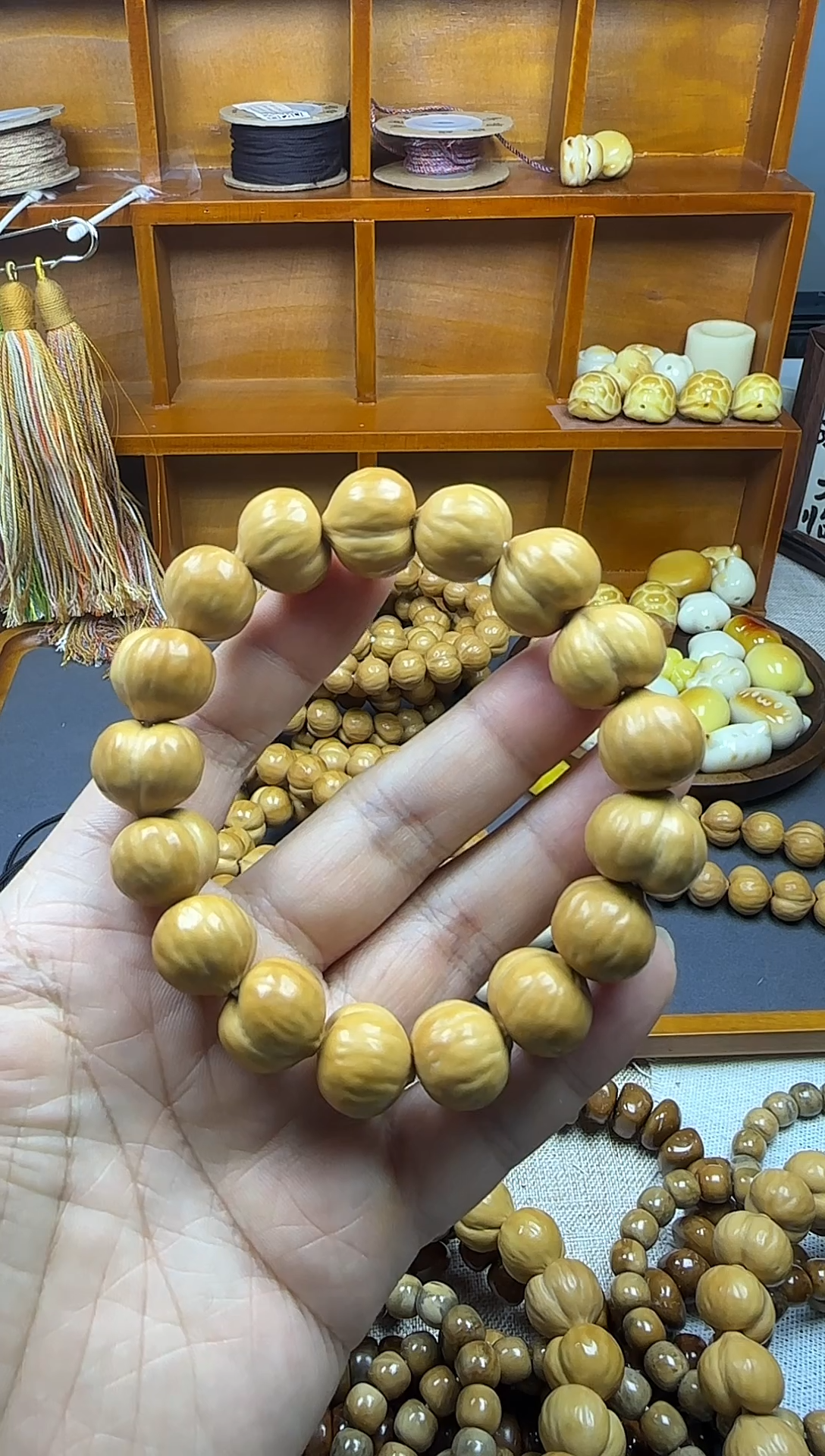 手串猴头核桃n****716mm肌理纹屁桃手串