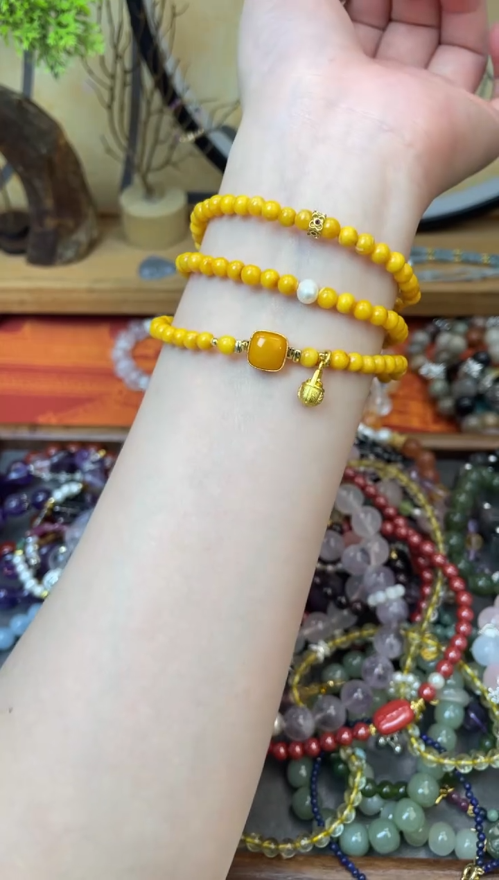 【闪购商品】蜜蜡手链未镶嵌318手串