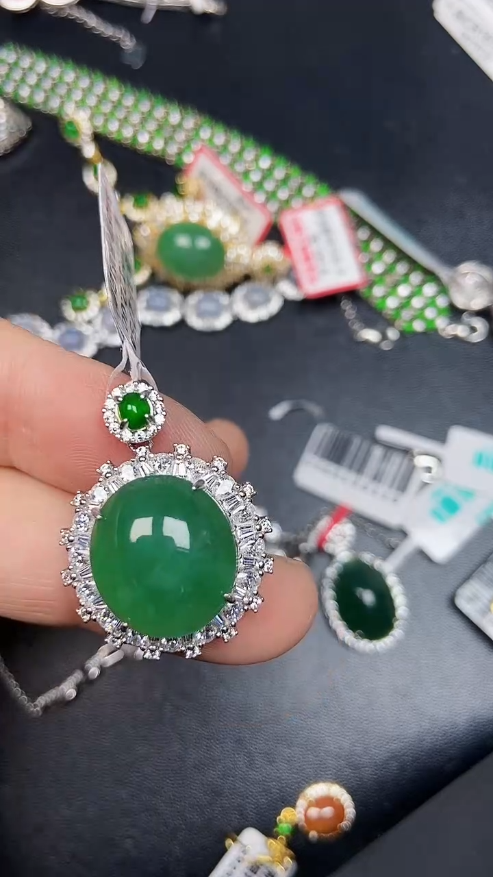 银S925镶嵌戒指翡翠2640