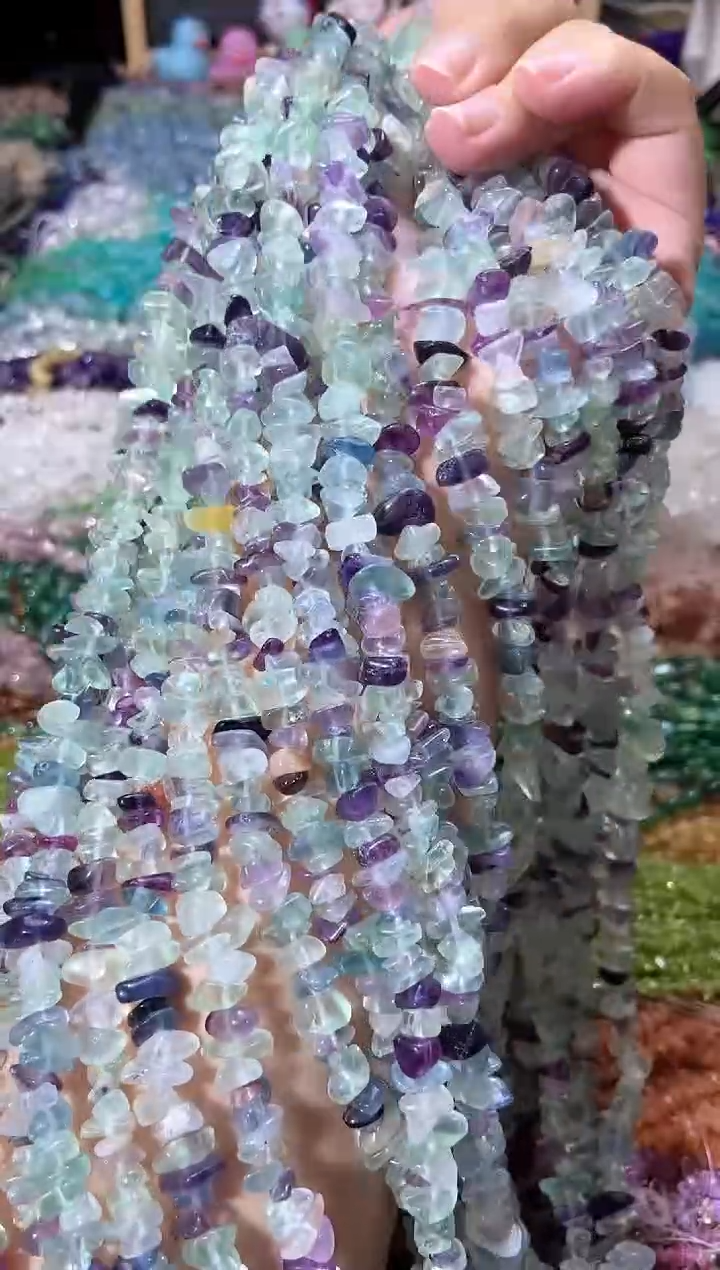 水晶珠宝半成品未镶嵌浅萤