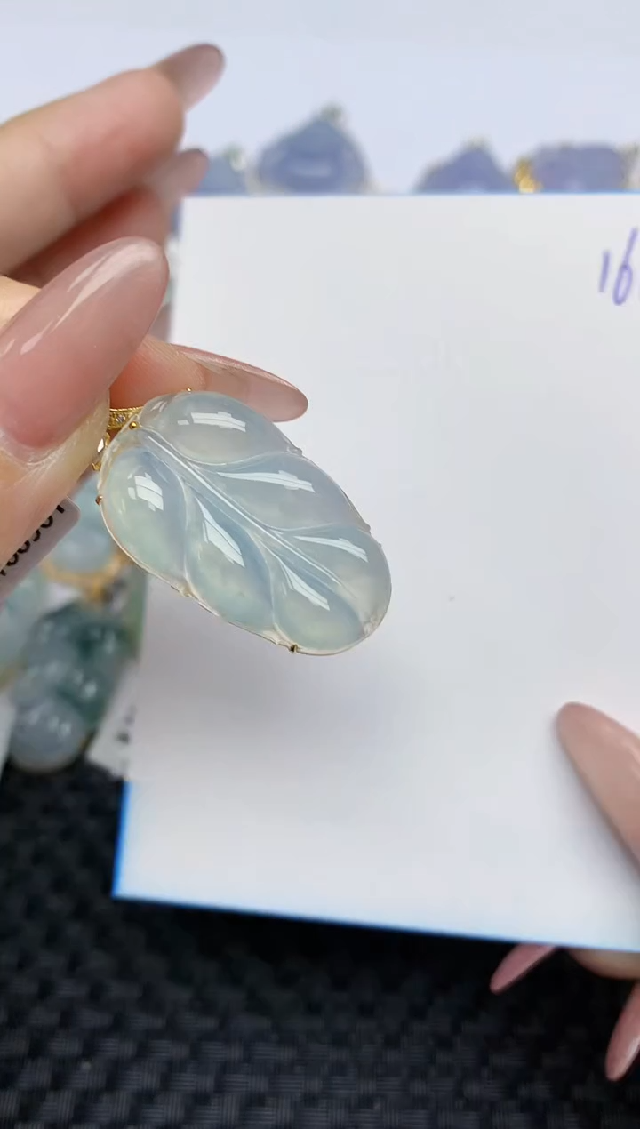 【闪购商品】翡翠颈饰18K金镶嵌天然A货翡翠 161