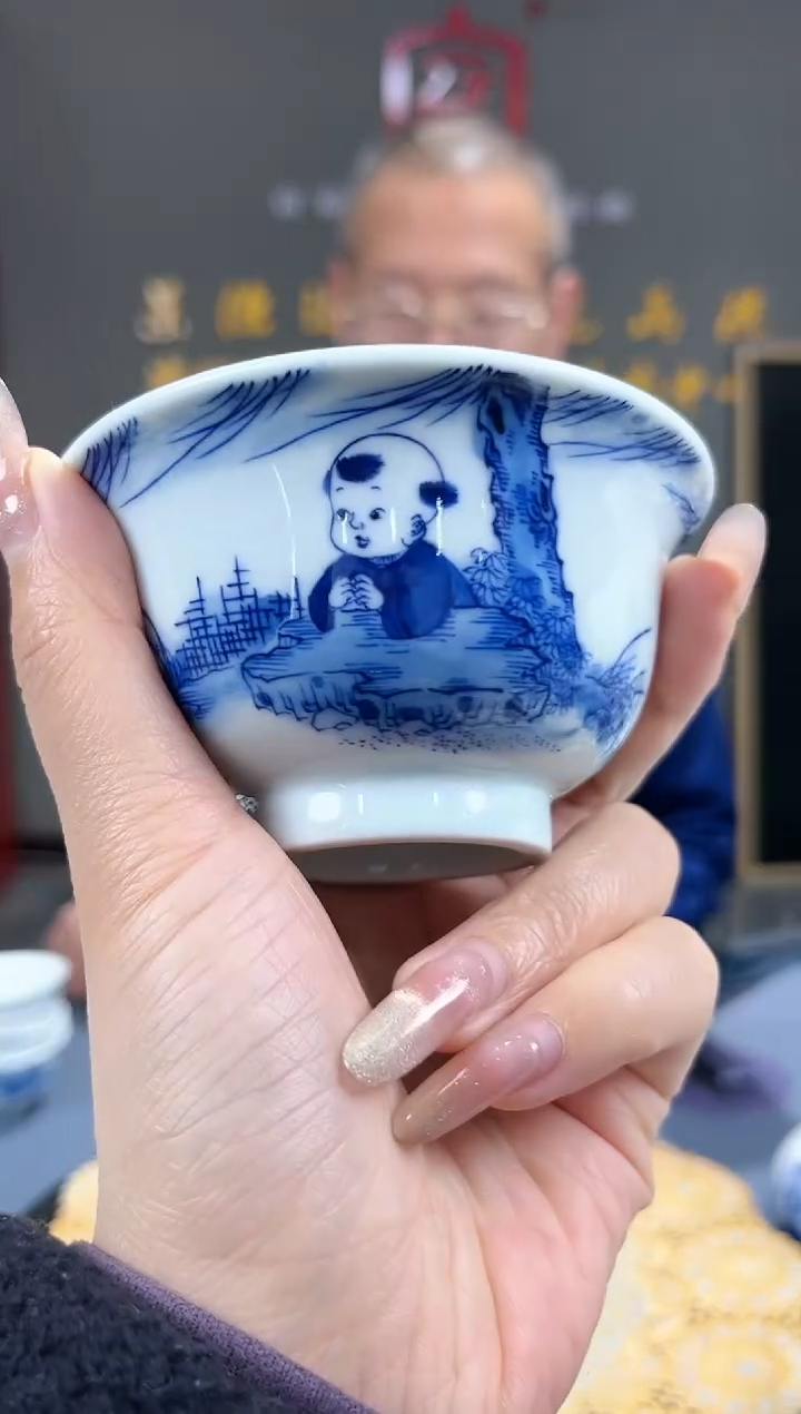【闪购商品】官窑瓷画院722官窑瓷画院童子压手