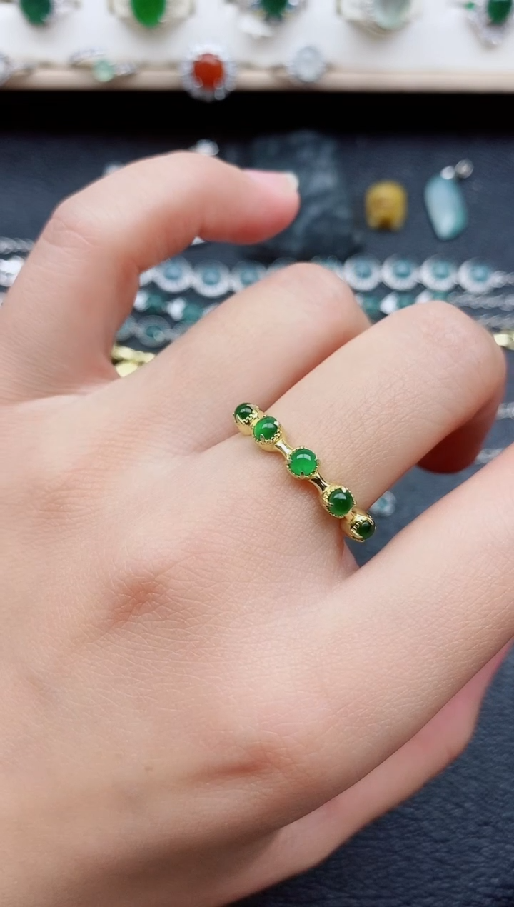 【闪购商品】翡翠戒指银S925镶嵌11111