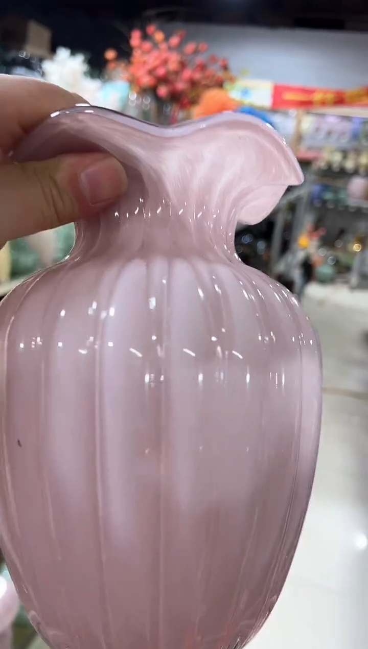 【闪购商品】无铅玻璃粉色芬顿微瑕，介意勿拍