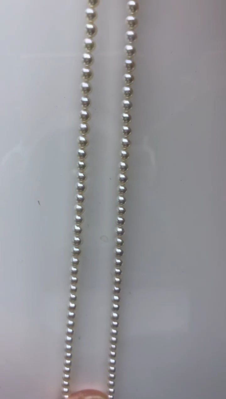 银S925镶嵌ff淡水珍珠小米珠项链