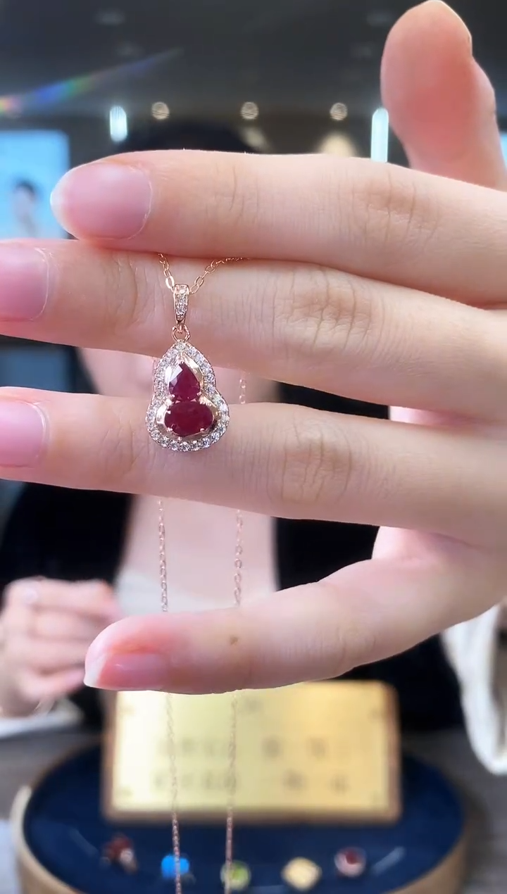 【闪购商品】红宝石项链银S925镶嵌09