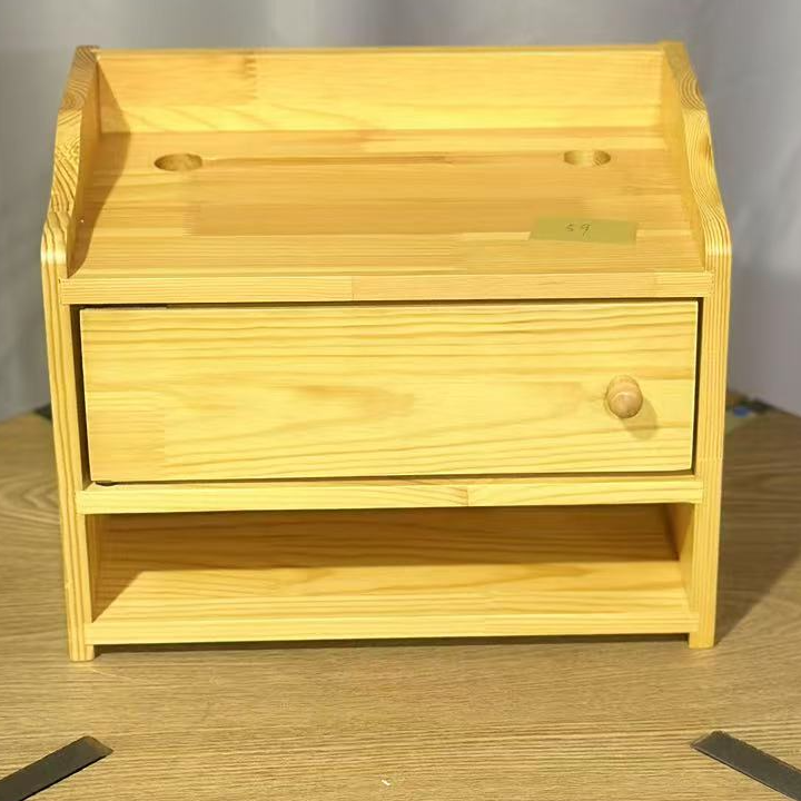 实木WiFi收纳盒桌面挂墙式收纳盒