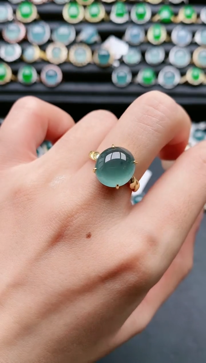 【闪购商品】翡翠戒指银S925镶嵌1111111