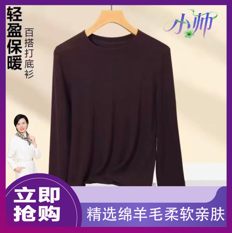 秋冬女羊毛衫天鹅长袖圆领打底时尚柔软亲肤Hf11-净版