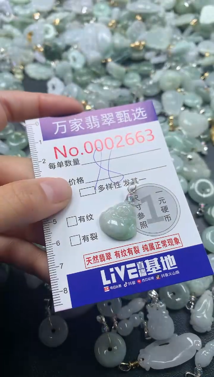 吊坠(不含链)未镶嵌翡翠2663