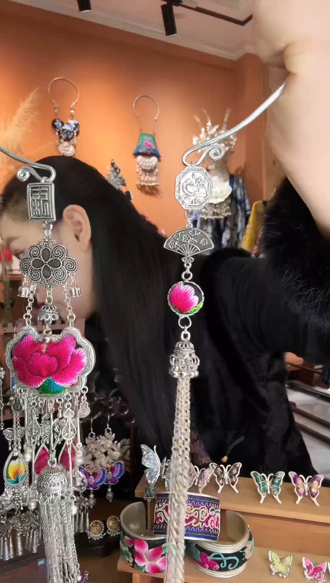 刺绣纯手工民族风压襟