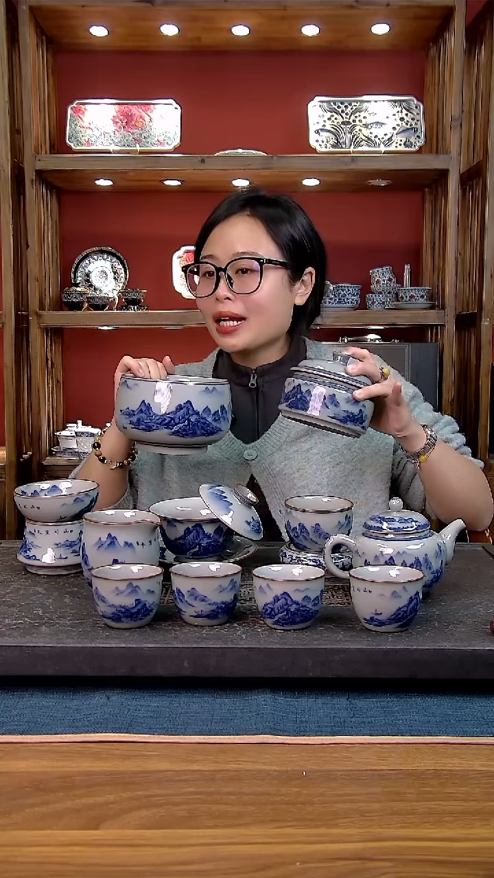 简装家用款12件套 老陶泥开片纹陶瓷茶具