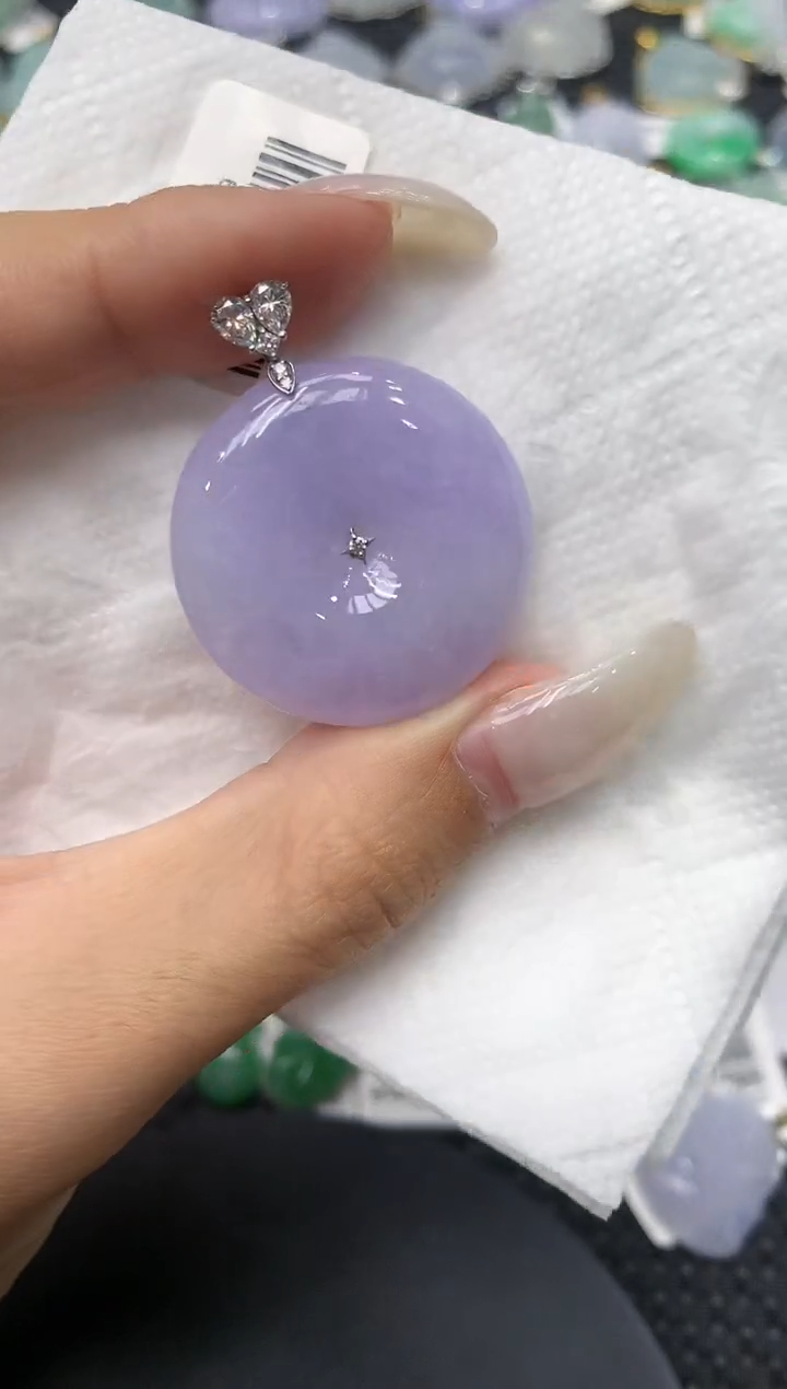 颈饰18K金镶嵌翡翠11111111111