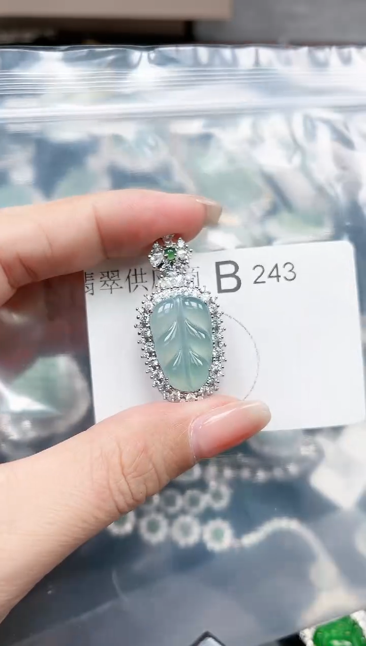 【闪购商品】翡翠颈饰未镶嵌243赠皮绳