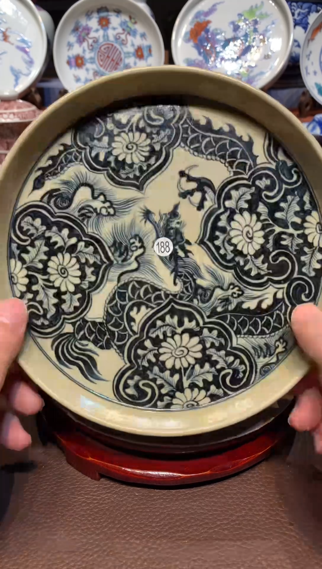 ?****?188青花穿花龙壶承mz106