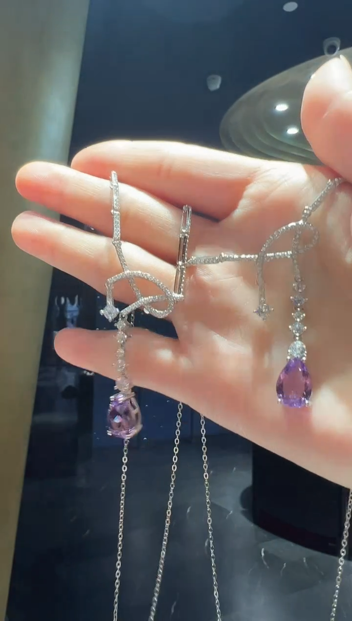 【闪购商品】紫晶吊坠(赠链)银S925镶嵌21】多样性发一】