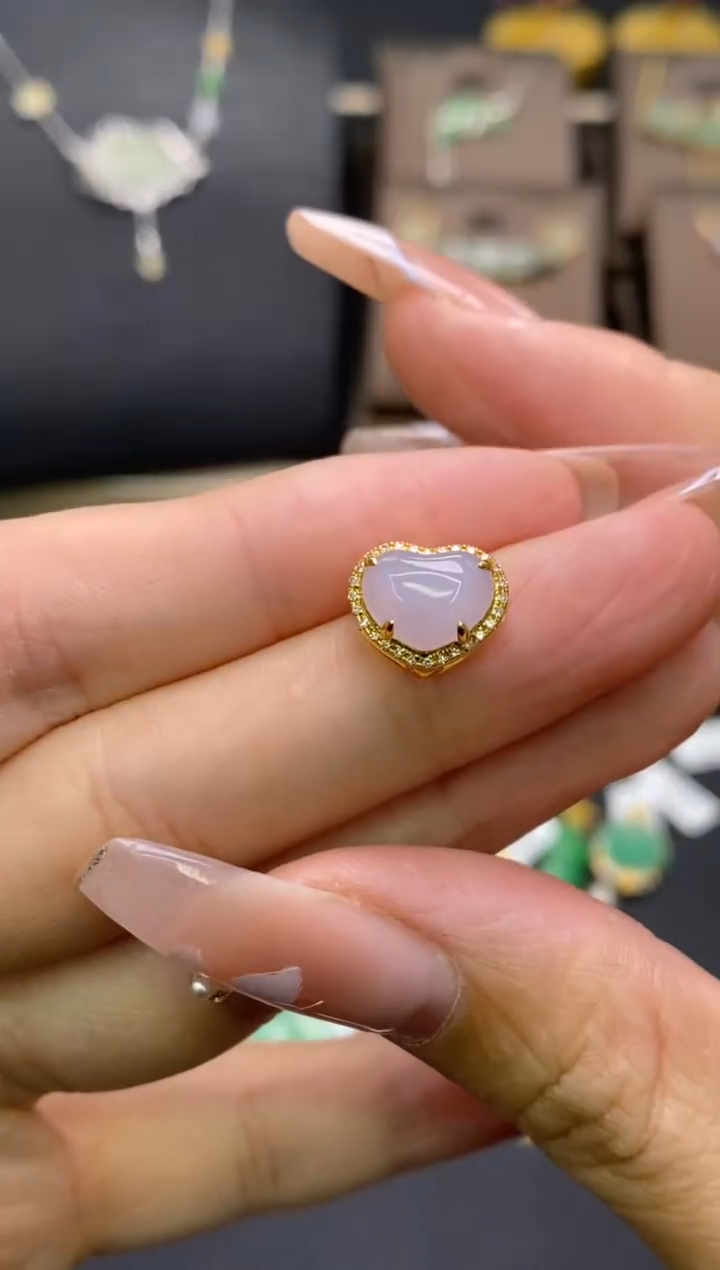 【闪购商品】翡翠颈饰18K金镶嵌净货184877