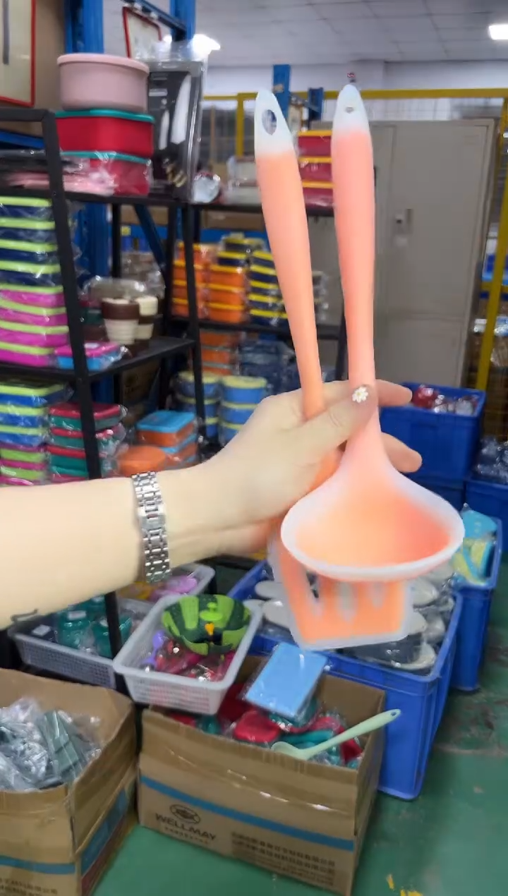 硅胶透橙色 汤勺