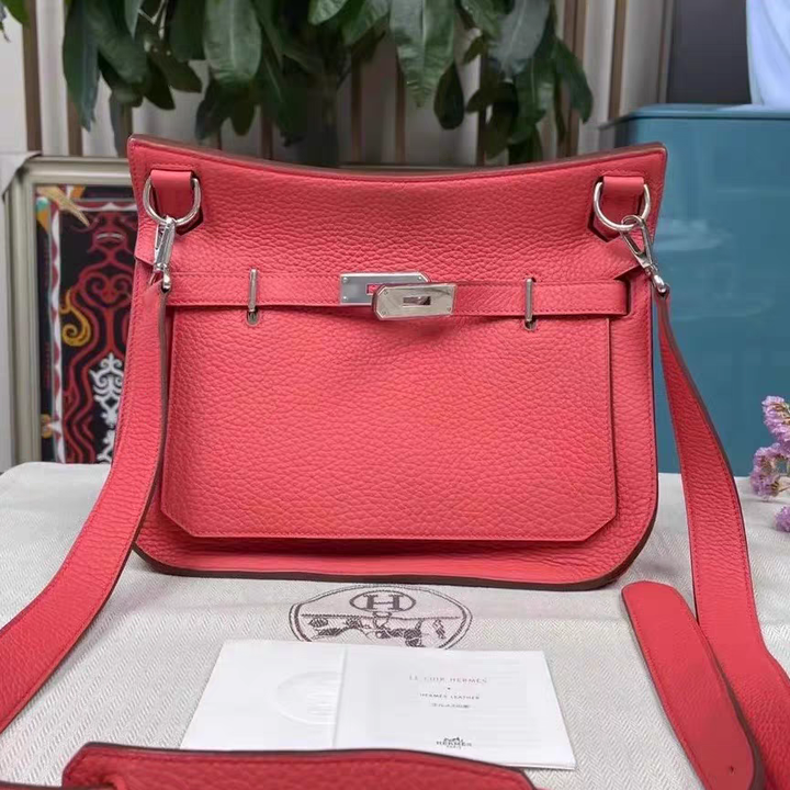 99新 Hermes/爱马仕 外 小花柳 吉普赛 28 斋普尔粉 TC皮 框p 包