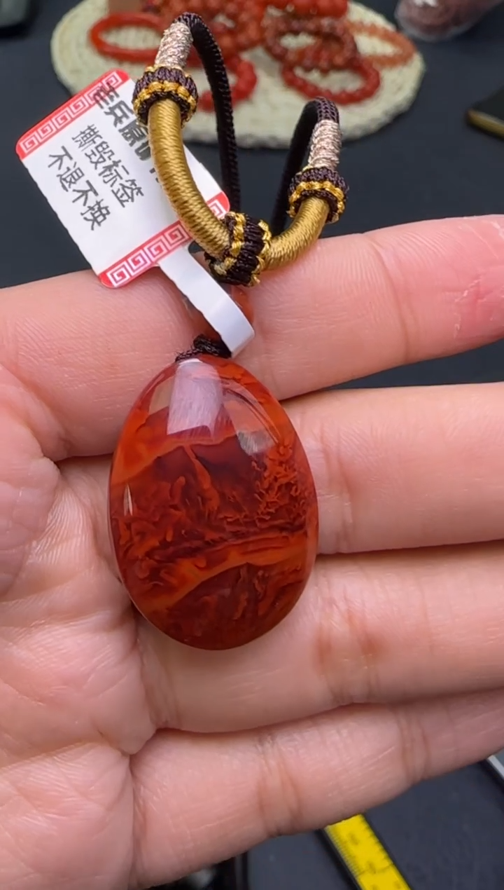 【闪购商品】南红玛瑙手链未镶嵌原矿火焰纹吊坠多样性发1