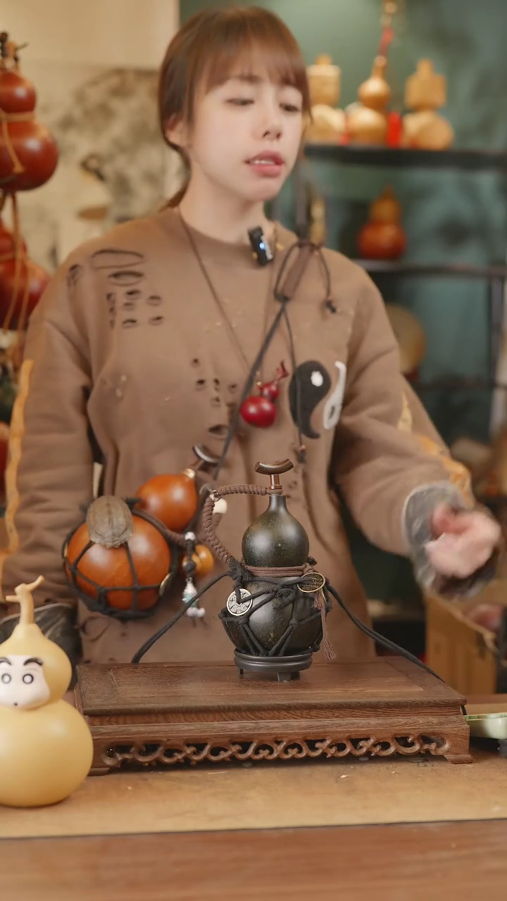 【闪购商品】289号精品天然大漆工艺防渗内胆酒葫芦~