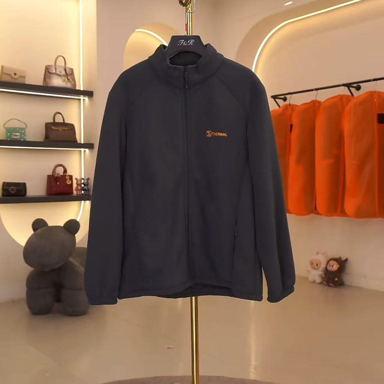 FF3008摇粒绒抓绒衣持续蓄热保暖外套抗静电立领新款