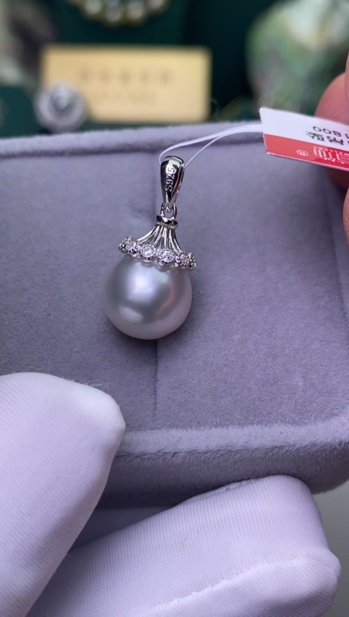 【闪购商品】海水珍珠颈饰银S925镶嵌11-12