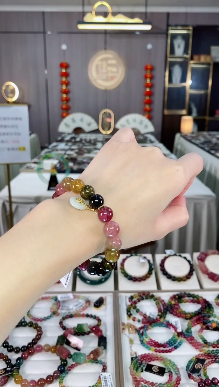 老矿单圈手串10mm+未镶嵌碧玺（多样性发货一条）hon