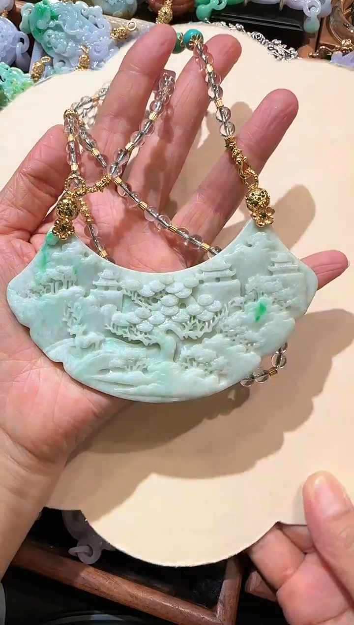 【闪购商品】翡翠颈饰未镶嵌国风