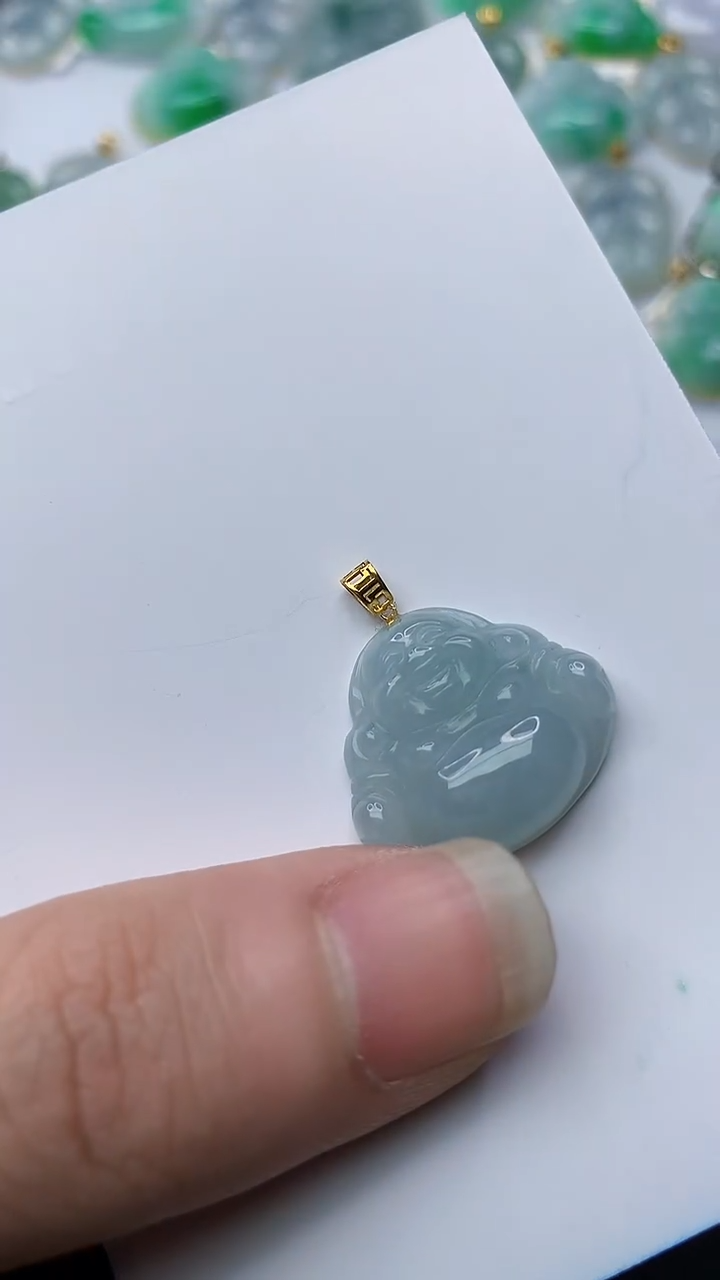 【闪购商品】翡翠颈饰18K金镶嵌83........