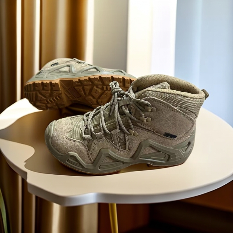 （新款外贸）户外中帮防水登山鞋男女沙漠靴透气防滑耐磨徒步鞋