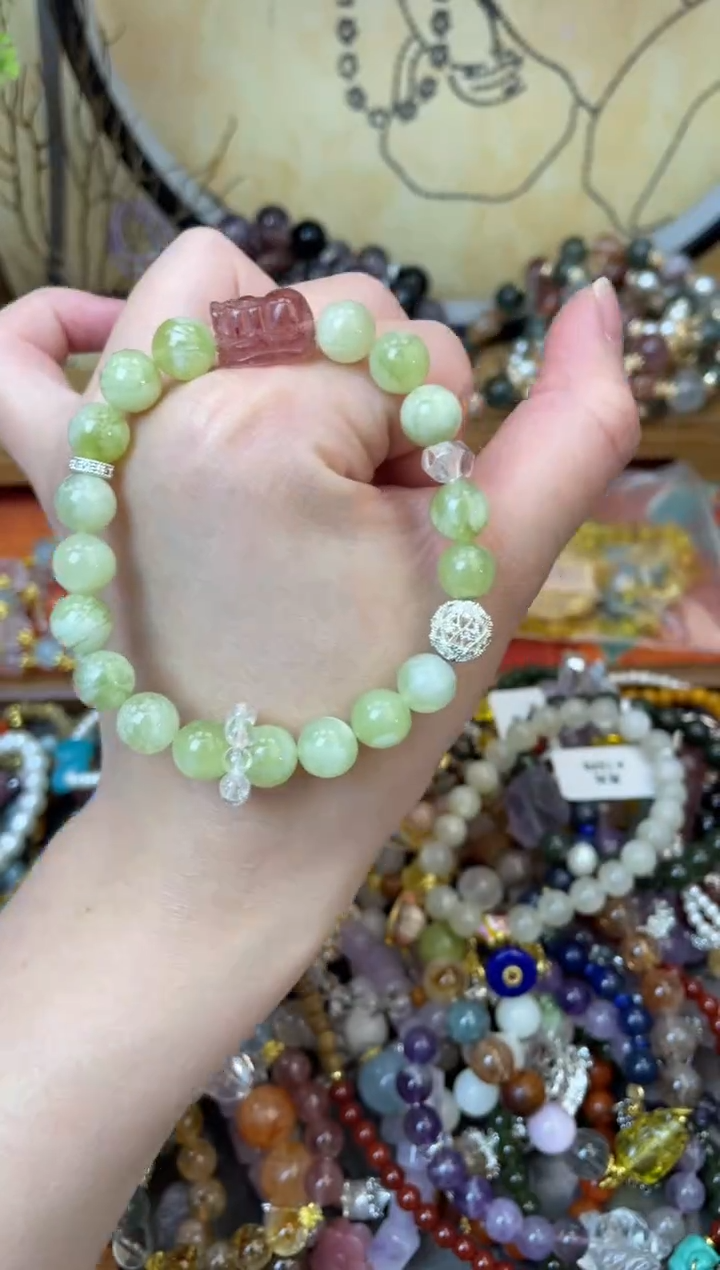 【闪购商品】岫玉手饰合金285手串