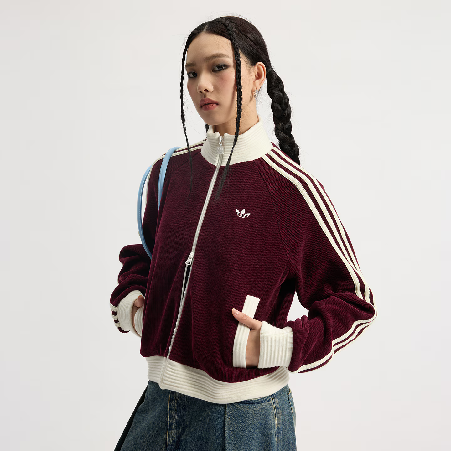【滔搏联动】adidas阿迪达斯休闲针织运动宽松夹克外套KS0400