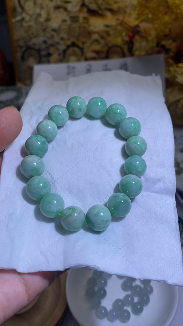 未镶嵌手链翡翠天然翡翠a货 12+mm