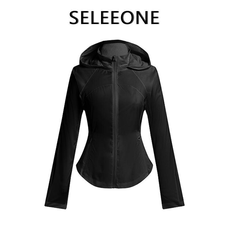 seleeone同款风琴飘逸后摆防紫外线UPF50+修身透气防晒衣25005