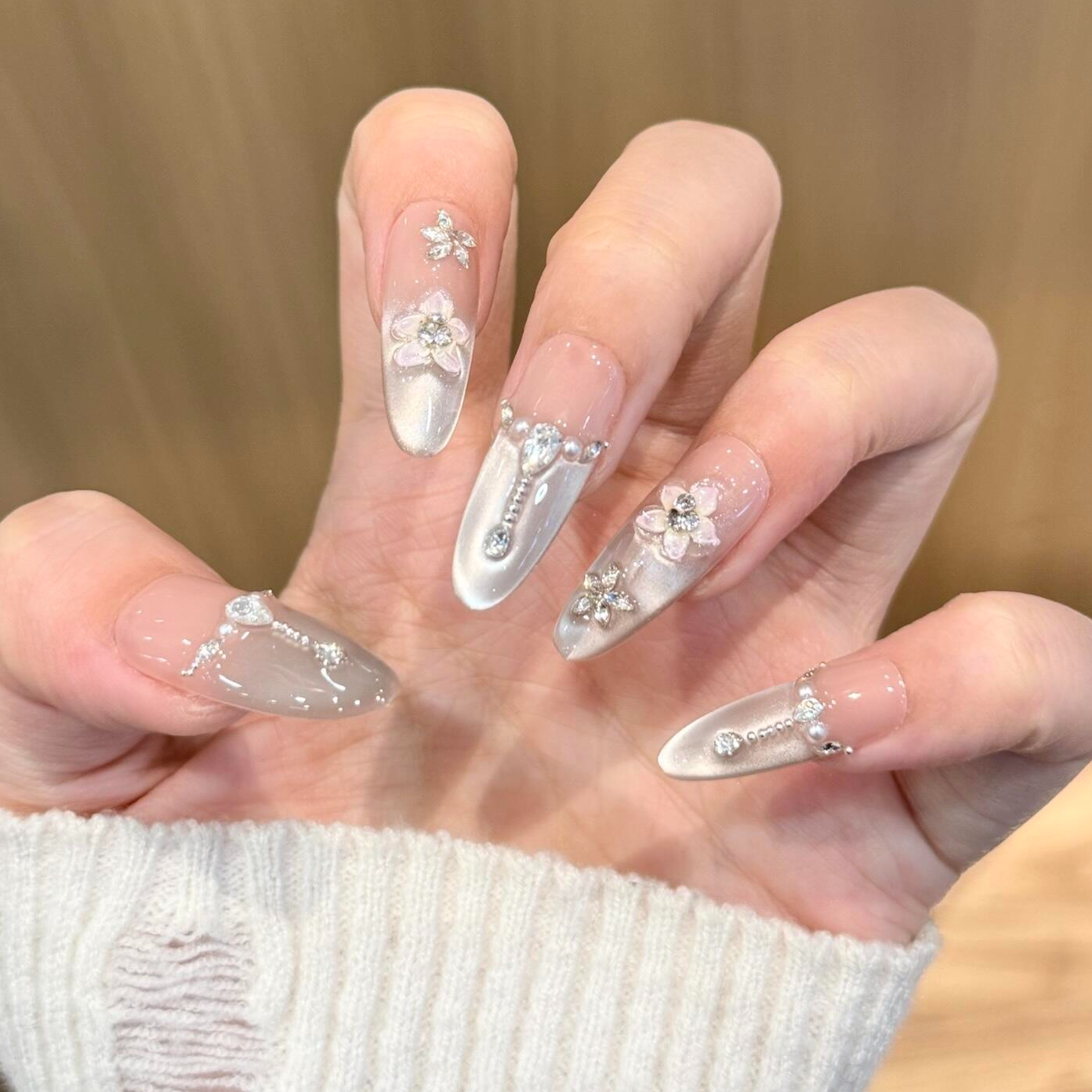 【指尖生花】新款穿戴甲片2025新款高级感全尺码穿戴甲小号xs春款