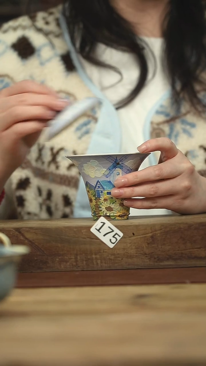 设计师手作款！！石一风车盖碗