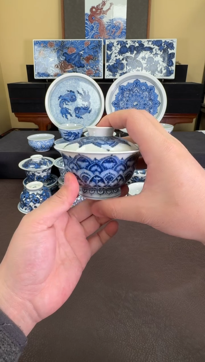 【闪购商品】羿器窑万相花盖碗